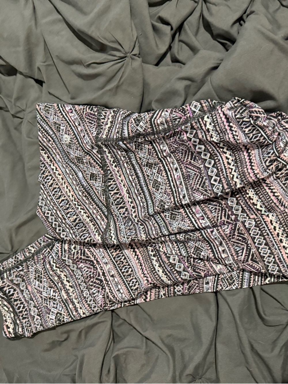 lululemon athletica Black and Pink Patterned Leggings